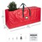 Artificial Christmas Tree Storage Bag - Fits Up to 7.5 Foot Holiday Xmas Disassembled Trees with Durable Reinforced Handles & Dual Zipper - Waterproof Material Protects from Dust, Moisture & Insects (Red)